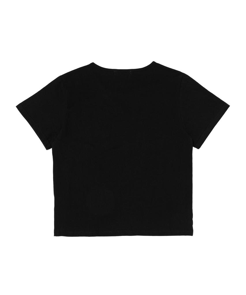 ROIDESROIS Silket Layered Short Sleeve T-Shirt (Black)