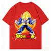 Dragon Ball Vintage Super Saiyan Goku Battle Armor Print Pure Cotton Men T-Shirt Unisex Casual Streetwear 2026 Summer Tee