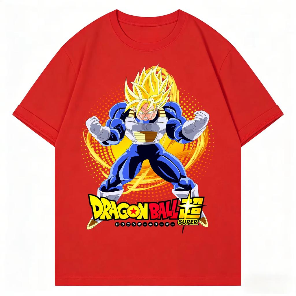 Dragon Ball Vintage Super Saiyan Goku Battle Armor Print Pure Cotton Men T-Shirt Unisex Casual Streetwear 2026 Summer Tee