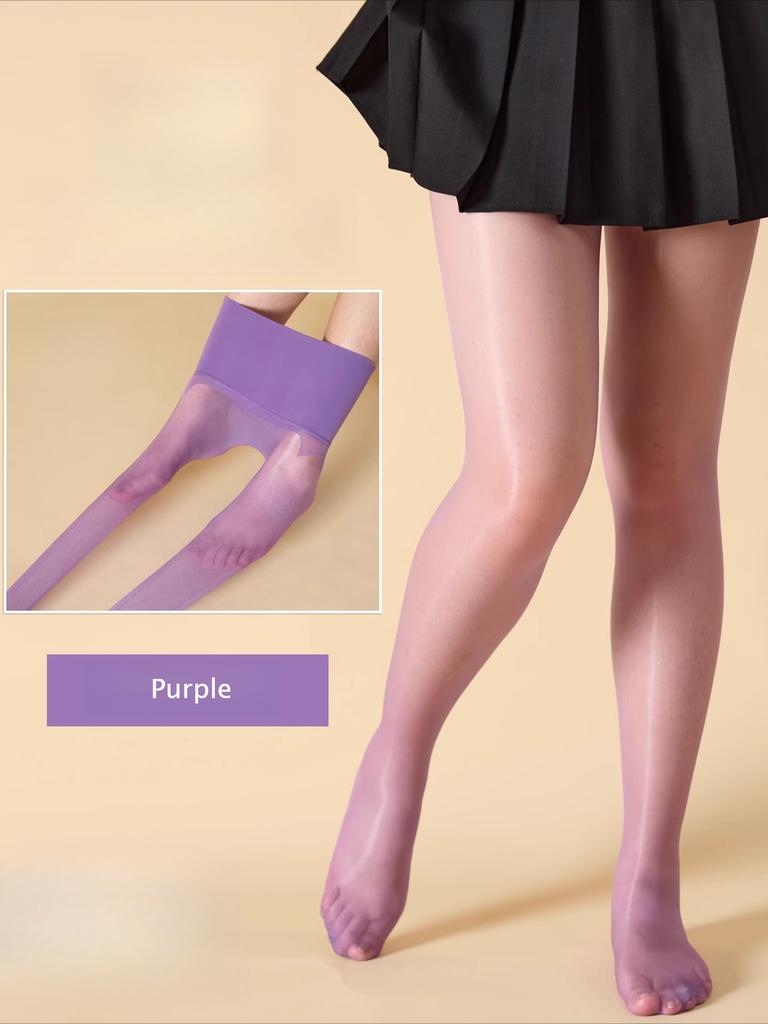 Seamless 5D Ultra-Thin Pantyhose for Women Sexy Tight Fit Oil-Shiny Transparent Stockings Breathable  Clubwear Medias