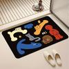 Dopamine Bathroom Diatomaceous Earth Carpet, Absorbent, Non Slip, Washable Shower Room Entrance Mat Home Decor