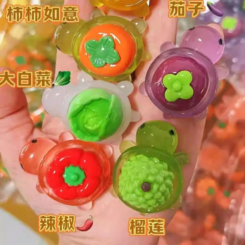 100Pcs New Resin Crafts Glowing Vegetable Turtle Garden Fish Tank Miniatures Ornaments Mini Luminous Turtles Home Decoration
