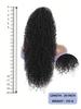 Synthetic  Wigs Black 20-inch Drawstring Ponytail Deep Curly Heat Resistant Ponytail Extension Afro Style Kinky Curly Hair Pieces for Women