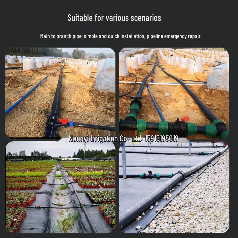 PE Kulventil Snabb Reparation PVC Rörkopplingar - Snabbanslutningsventilhus Tillbehör