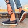 Men Leather Casual Shoes High Quality Slip On Men Loafers Comfortable Outdoor Flat Sneakers Retro Non Slip Men Walking Footwear