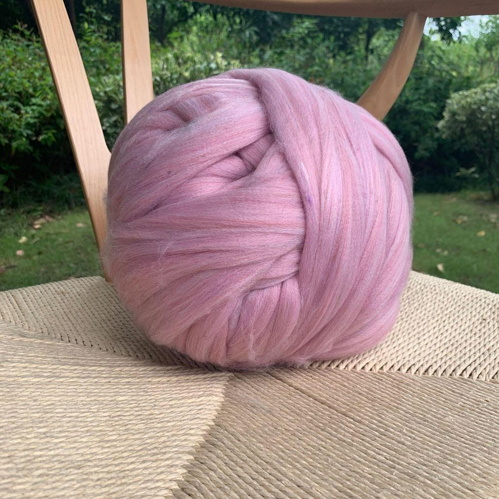 8cm Thick DIY Chunky Hand-Knitted Blanket with Imitation Wool Yarn