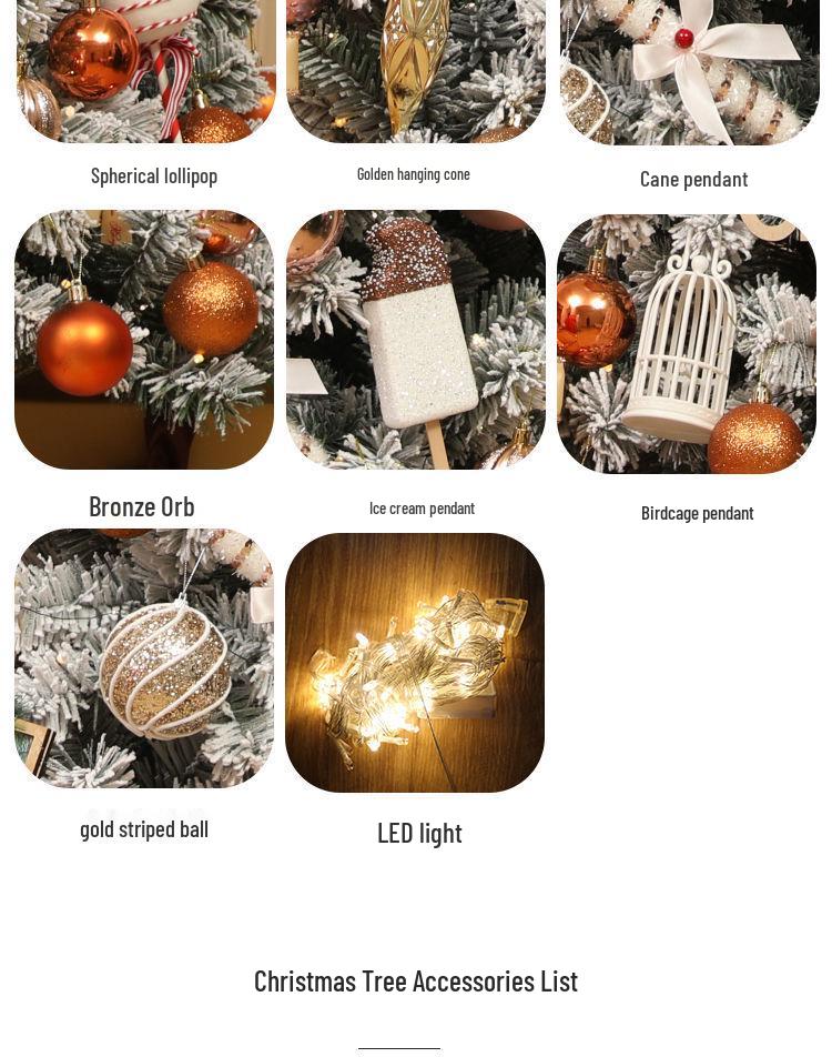 Skandinaviško stiliaus aukštos klasės balto sniego Kalėdų eglutės dekoracijų rinkinys (1.5/1.8/2.1m)