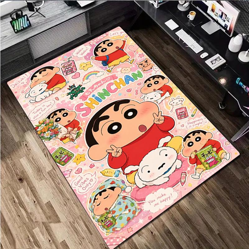 Crayon Shin-chan  Carpet Office Decorative Carpet For Living Room Bedroom Door Mat Floor Rug Computer Chair Area Rug