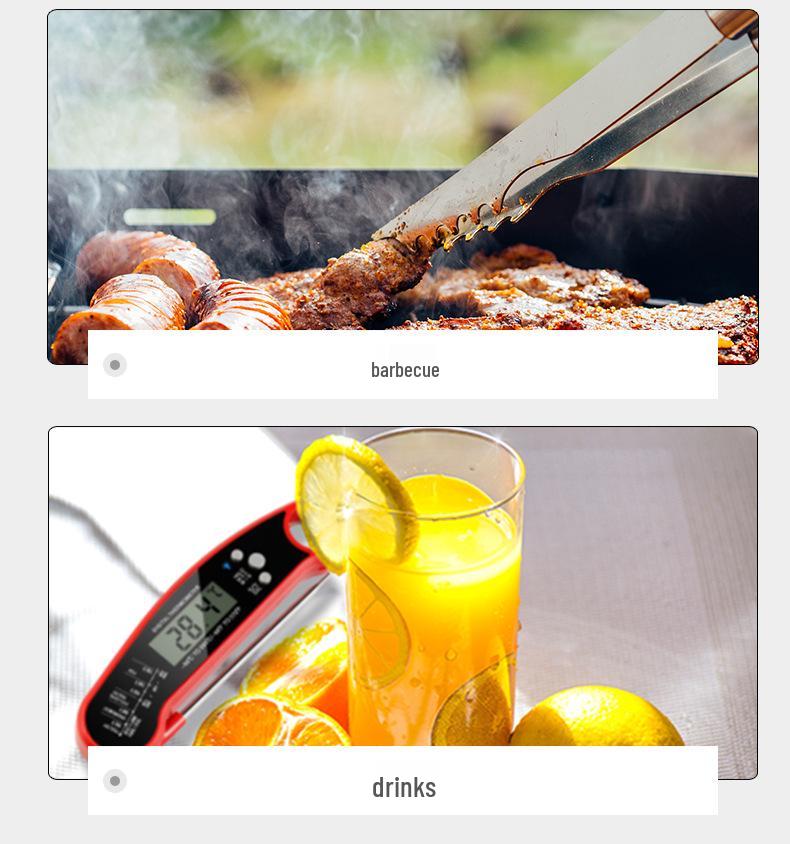 Folding Kitchen Thermometer for Meat, BBQ, and Oven Roasts