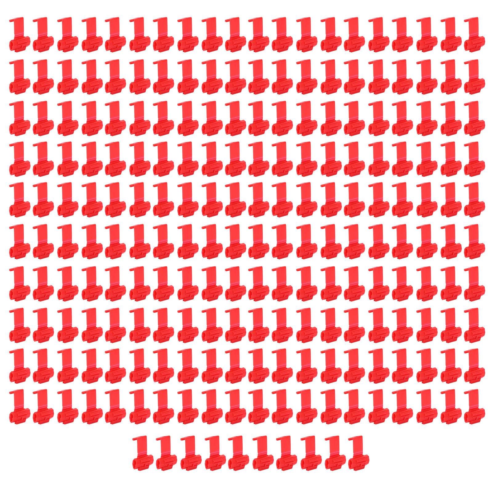 

210Pcs Lock Wire Connectors Quick Splice Electrical Cable Snap Crimp Terminal BlocksRed