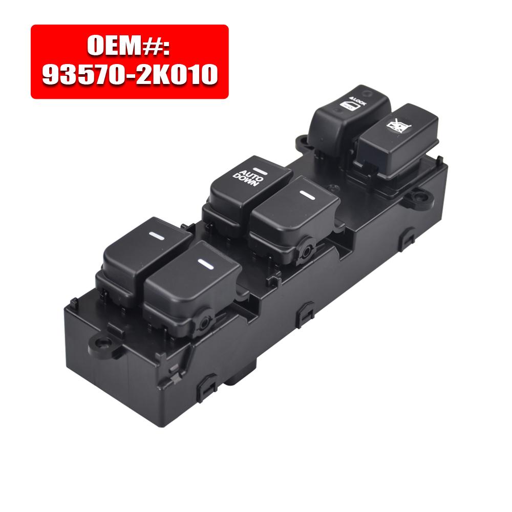 Новый 93570-2K010 93570-2K000 Главный электрический переключатель стеклоподъемника для Kia Soul 2009 - 2013 для kia soul Optima K5 935702K010 93570-2K010
