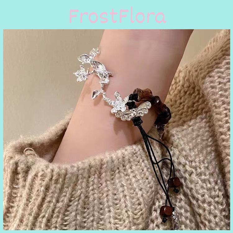 Pendant Butterfly Exotic Bracelet Handwoven From Alloy With Ethnic Flair For Women