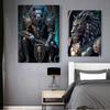 Affiches et impressions de lion fantastique Statues d'animaux modernes Peinture sur toile Art mural Images pour salon Décoration de la maison