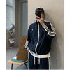 ZANBANG Tracksuit Outdoor Casual Loose Long Oversized OO81 Men's Set, Sportswear, Wear, Couples' Two-Piece Hoodie, Fit, Cool, Soft, Hooded, Sleeves,