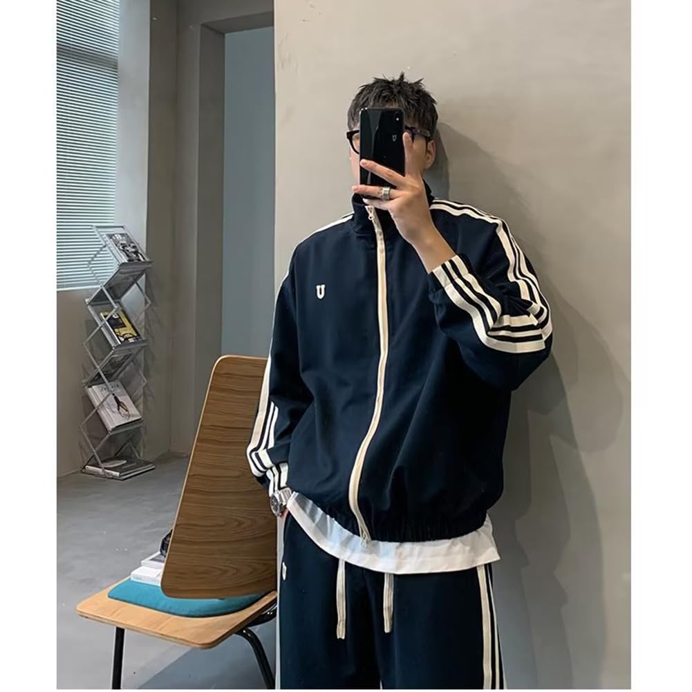 ZANBANG Tracksuit Outdoor Casual Loose Long Oversized OO81 Men's Set, Sportswear, Wear, Couples' Two-Piece Hoodie, Fit, Cool, Soft, Hooded, Sleeves,