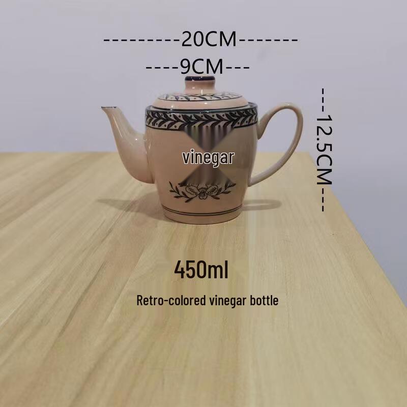 Tianya Jing Nostalgic Shaanxi Ceramic Noodle Bowl with Vinegar Pot Set