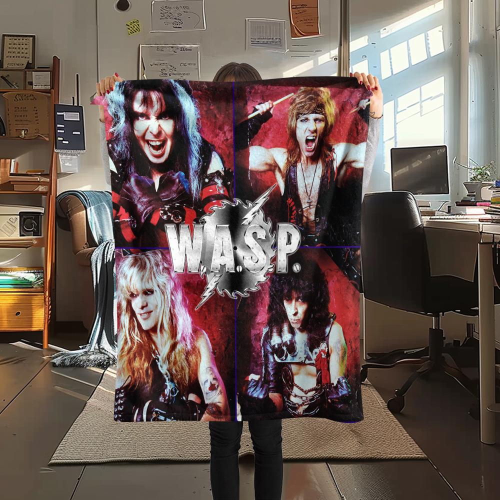 

1Pc WASP Print Flannel Blanket, High quality Comfortable for All Seasons, Home Decor, Warmth and Comfort, Perfect for Gifts 80cm x 120cm