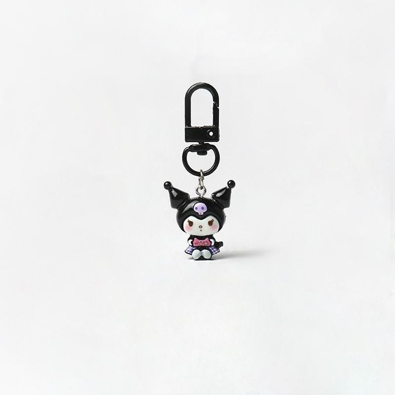 Cute Sanrio Hello Kitty Melody Kuromi Cinnamoroll Pochacco Keychain Bag Pendant Cartoon Charms Backpack Decoration Gifts