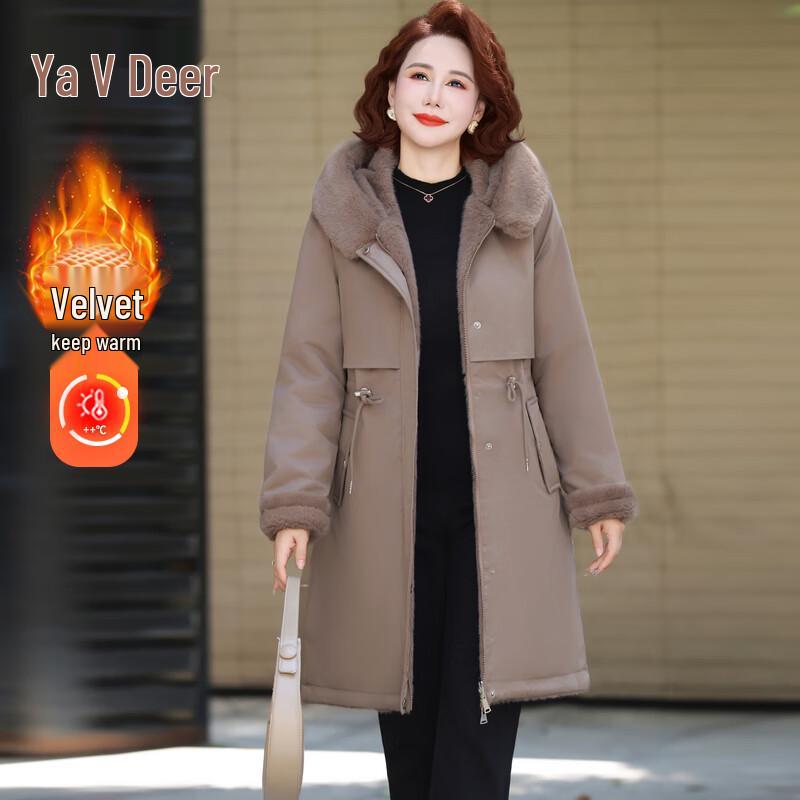 

Yalu Women s Fleece-Lined Mid-length Winter Coat 5XL