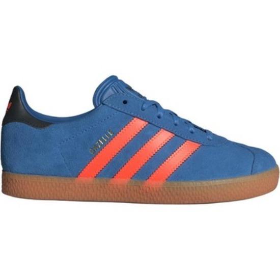 Adidas Originals GAZELLE Low Top Kids Skateboarding Shoes Blue Orange Black