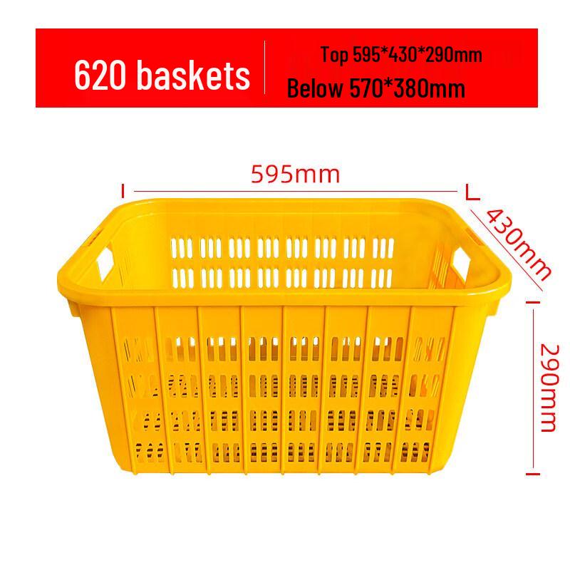 Heavy-Duty Stackable Plastic Storage Baskets