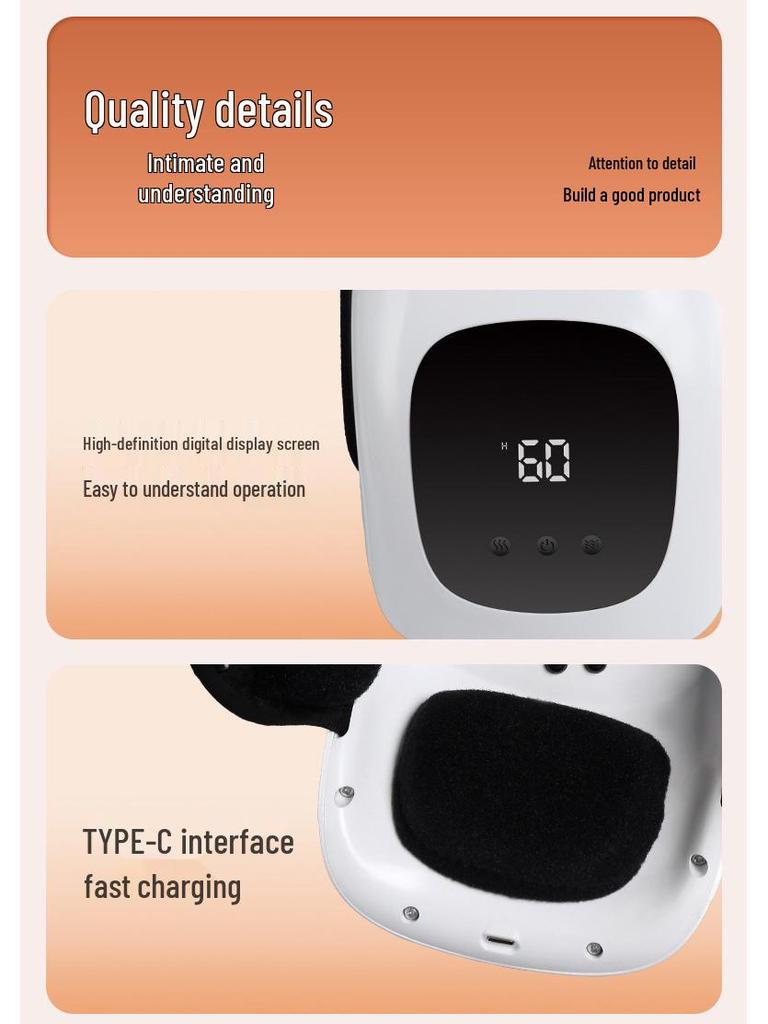 Cross-Border Heated Knee Massager with Red Light Vibration for Cold Legs