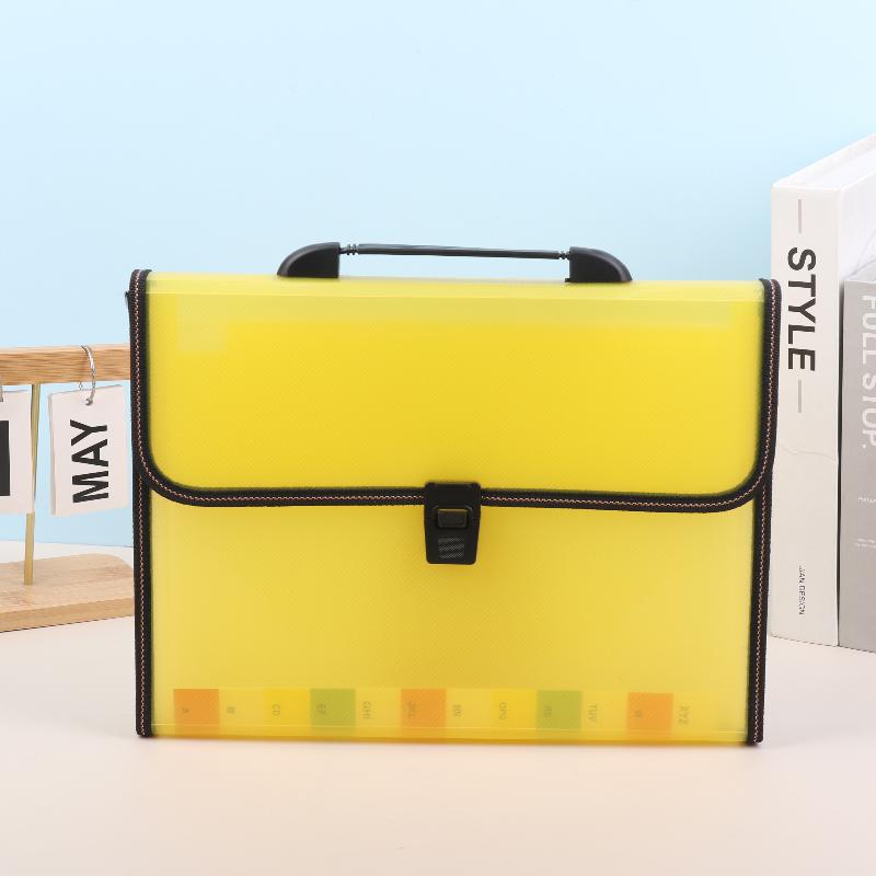 Large Plastic Data Document Bag Pocket Storage Capacity Waterproof File Transparent Folder Press Button Office Supplies