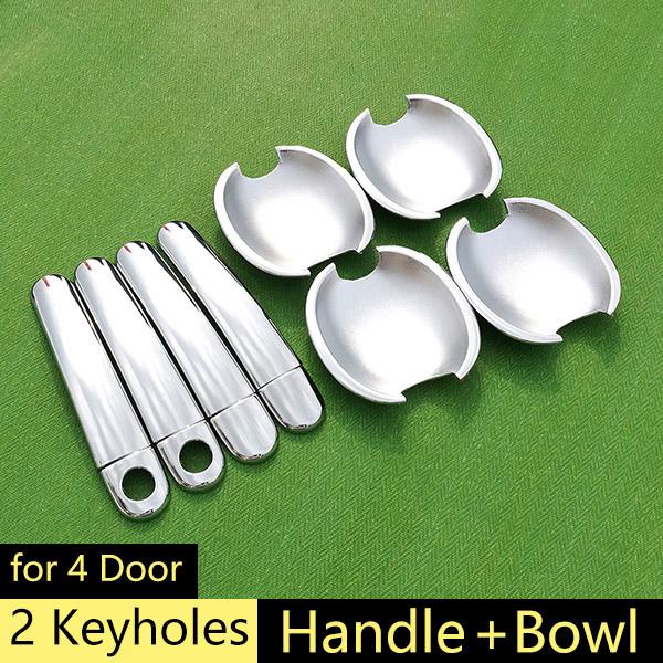 For VW Jetta A4 Bora 1999-2006 Chrome Handle Cover Trim Set Volkswagen MK4 2000 2004 2005 Car Accessories Stickers Car Styling