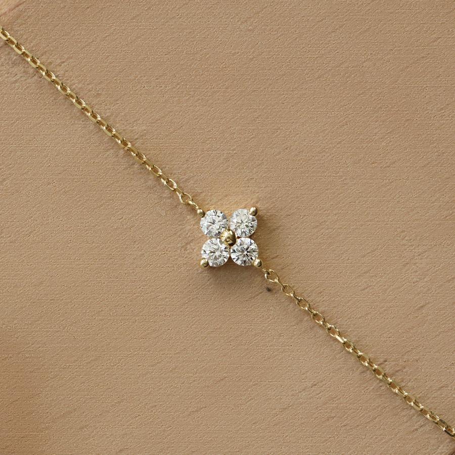 S925 Silver Plated Four Leaf Clover Zircon Anklet for Women Fashion Simple Adjustable Ankle Chain Summer Vacation Jewelry Gift