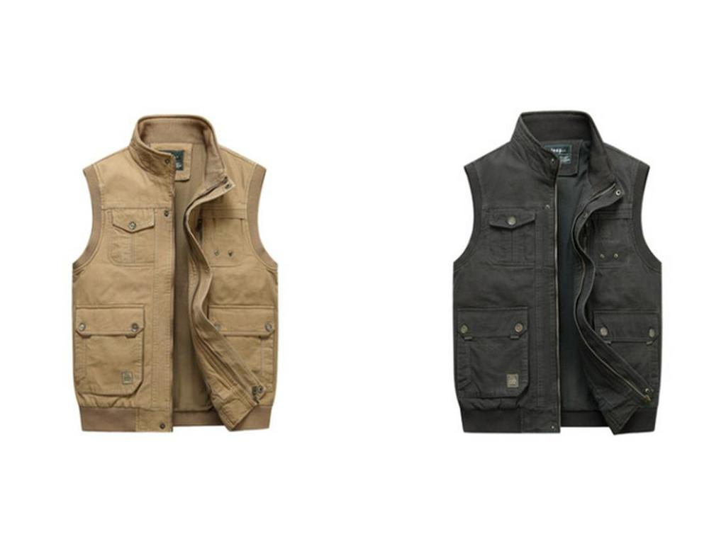 Gidenpu Men's Multi-Pocket Outdoor Vest – Sleeveless Jacket for Photography, Fishing, and Casual Wear. Suitable for Spring, Summer, and Autumn.