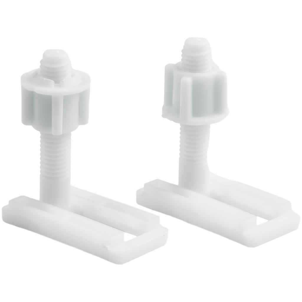Bathroom Toilet Hinge Screws Plastic Bolts Replacement Spare Parts Tools White 2*Sliding Plates 2*Washers 6cm Screw