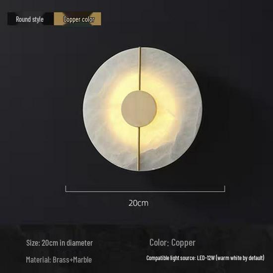 2025 Nordic Luxury Marble-Copper Wall & Bedside Lamp