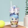 Water bottle summer portable plastic water cup cute cartoon student ice cup creative high value portable straw cup