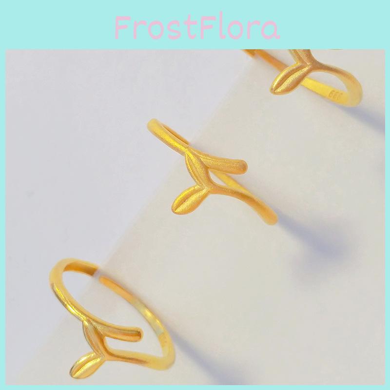 Adjustable Fish Adorable Tail Ring For Her Unique Gold Plated Couples Gift Jewelry