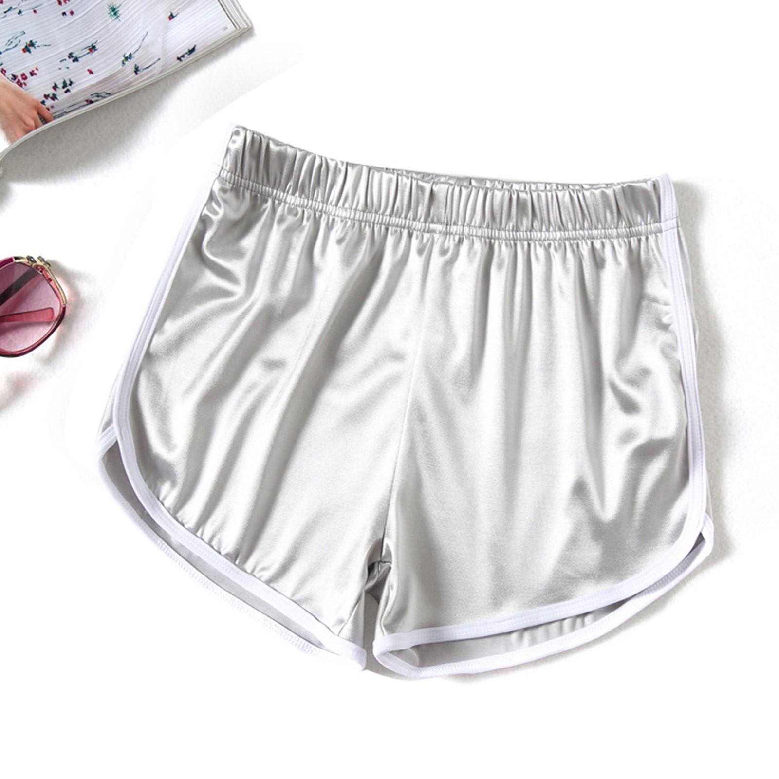 

Женские летние модные универсальные гладкие эластичные спортивные шорты L