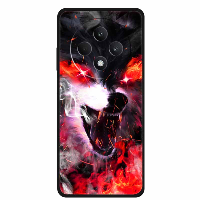 Soft Silicone Cover For Oppo Reno12 F 5G Case 12 F 4G Cartoon TPU Wolf Lion Phone Case For Oppo Reno12 FS Back Covers Capa Coque