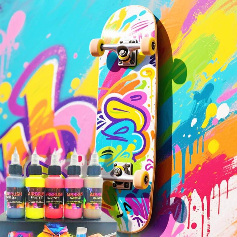 12/28-color Fine-tip Airbrush Acrylic Paint Set Water-based Model Paint for DIY Hand-painting Spraying and Inking