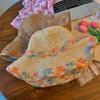 Woven Straw Hat Sunshade for Seaside Beach Holidays – Breathable, Openwork Design with a Wide Brim to Flatter the Face