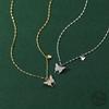925 Sterling Silver Sparkling Zircon Butterfly Pendant Necklace Clavicle Chain for Women Light Iuxury Fashion Jewelry Gift