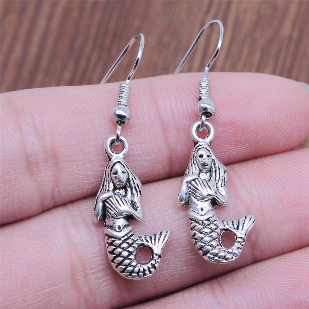 Bold Hot-Selling Marine Life Mermaid Drop Earrings Elegant Valentine's Gift for Formal Occasions