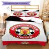 Set cu cuvertură și fețe de pernă Man Utd Decor Acasă Cadou de Ziua de Naștere (1 * husă de pilotă + 2 * fețe de pernă, fără miez)