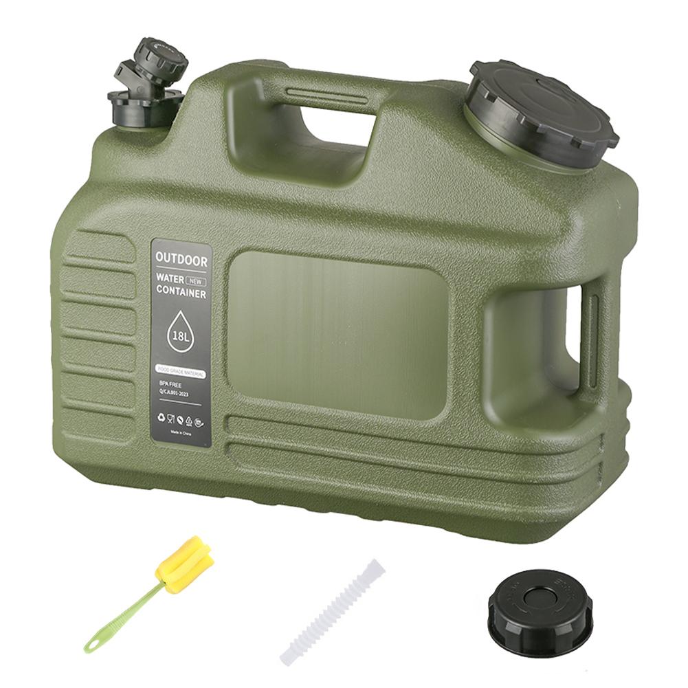 18L Water Container with Detachable Faucet Portable Water Tank Drinking Water Carrier Canister for Camping Fishing Picnic Hiking