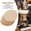 100pcs set 64mm Size Round Coffee Filter 100 Pcs Pack Round Shape Unbleached Coffee Filter Unbleached Nature Material