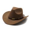 Cappello da Cowboy Western per Uomo Donna con Materiale Traspirante Lana Cotone Protezione Solare Accessorio Estivo