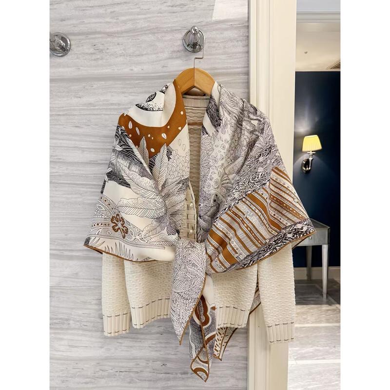 NINA SOLOR Midsummer Night's Dream Wool Blend Square Scarf