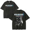 Spiel Metal Gear Solid 2 Sons of Liberty Raiden Vintage Washed T-Shirt Herren Damen Mode Kleidung Übergroße Kurzarm T-Shirts