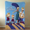 The S-SimpsonS-ES Cartoon Blanket Soft Warm Furry Throw Super Kids Toys Bed Sofa Car Cradle