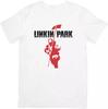 Linkin Park Musikk Passende for Menn & Kvinner Kvalitets Bomulls T-skjorte Hvit.