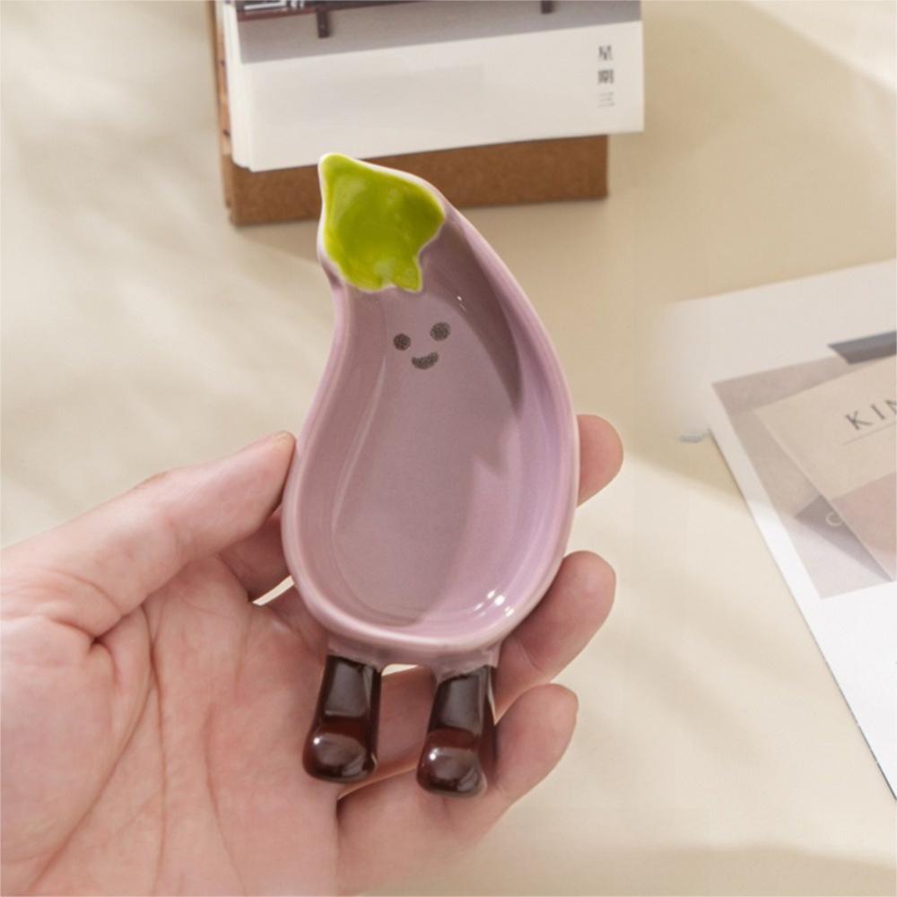 Cute Food Shape Ceramic Taste Dish Mini Cartoon Seasoning Dish Porcelain Saucer Kitchen Supplies