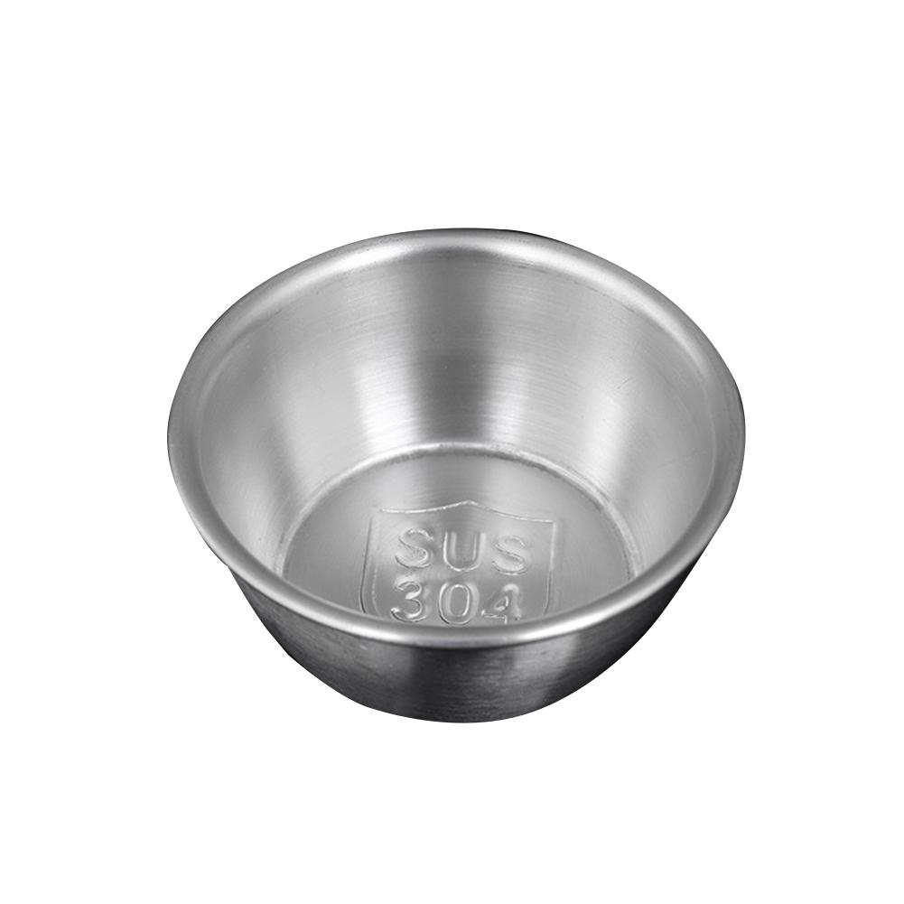 304 Stainless Steel Saucer Sauce Dish Cup Appetizer Serving Tray Household Kitchen Restaurant